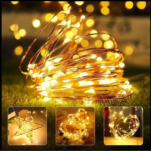 3 Strands of LED Twinkle Fairy Lights - Picture 2 of 5